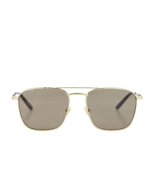 Gucci Gray Pilot-Frame Sunglasses for men