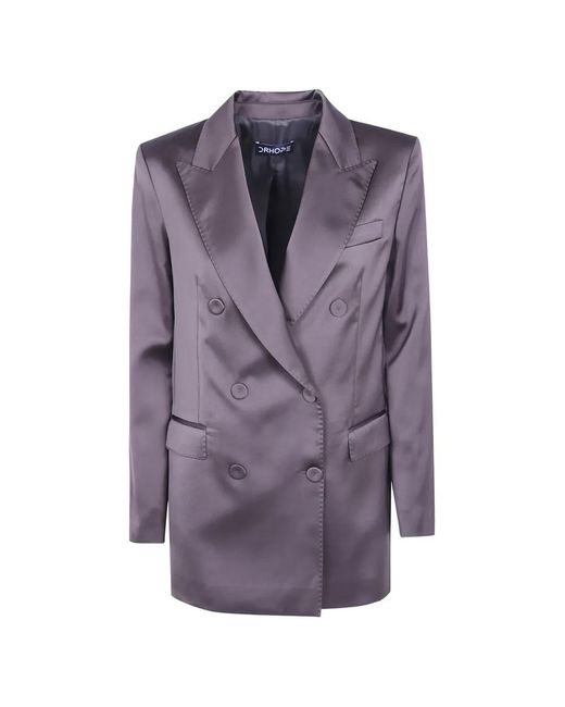 DR. HOPE Purple Double-Breasted Blazer