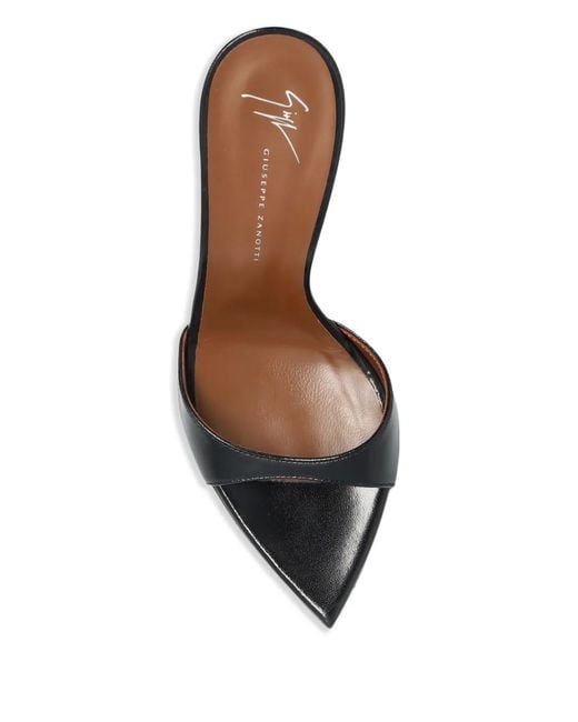 Giuseppe Zanotti Black 90Mm Intriigo Pointed-Toe Sandals