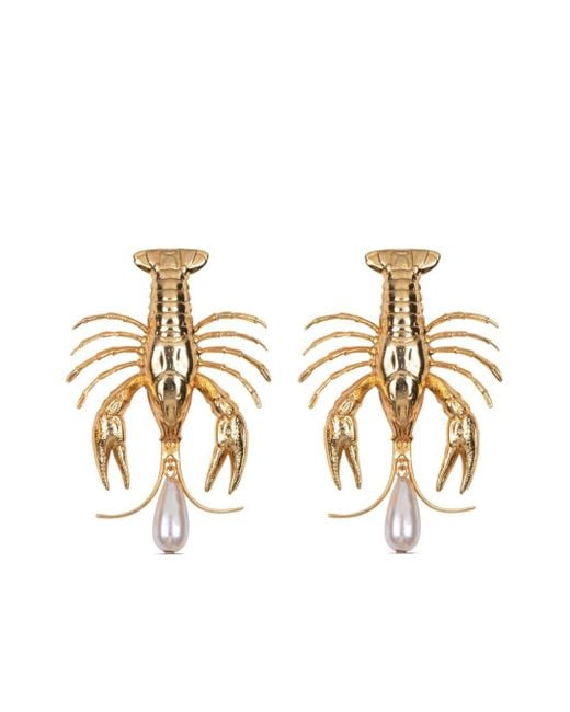 Jennifer Behr Metallic Marilla Pearl-detailing Earrings