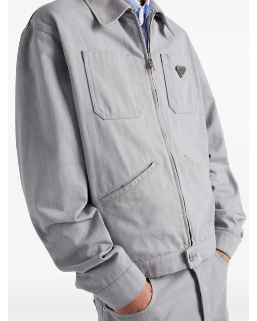 Prada Denim Jack in het Gray voor heren