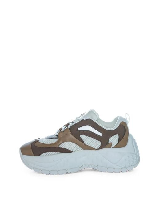 ARMANI EXCHANGE Blue Panelled Mesh Sneakers