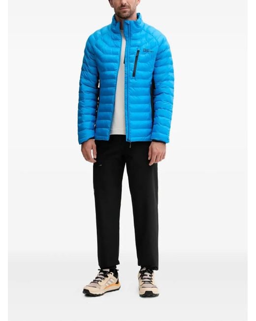 Jack Wolfskin Blue Quilted Zip-Up Performance Jacket for men