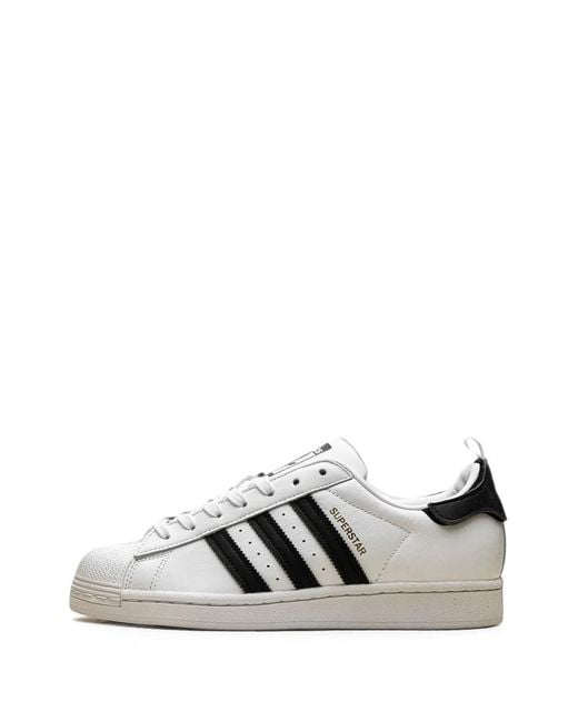 Adidas White Superstar Logo-Detail Sneakers for men