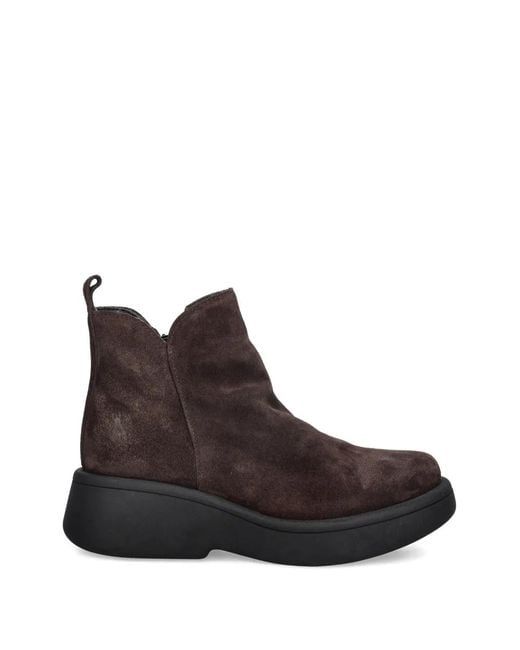 Fly London Brown Stiefel aus Wildleder
