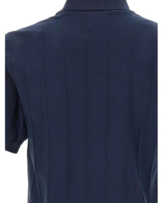 Paul & Shark Blue Short-Sleeve Polo Shirt for men