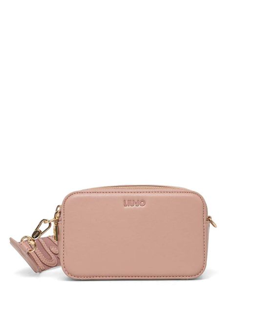 Liu Jo Pink Logo-Lettering Crossbody Bag