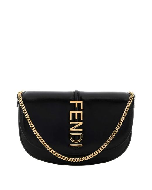 Fendi Black Graphy Cross Body Bag