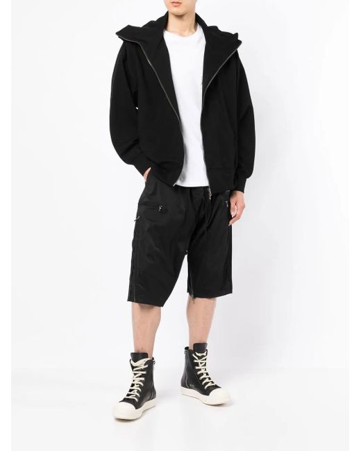 Julius Black Drop-Crotch Shorts for men