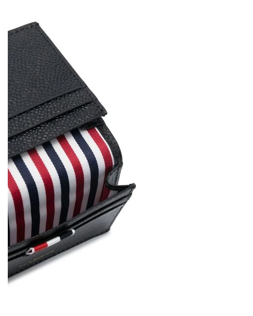 Thom Browne Black Striped Detailing Cardholder