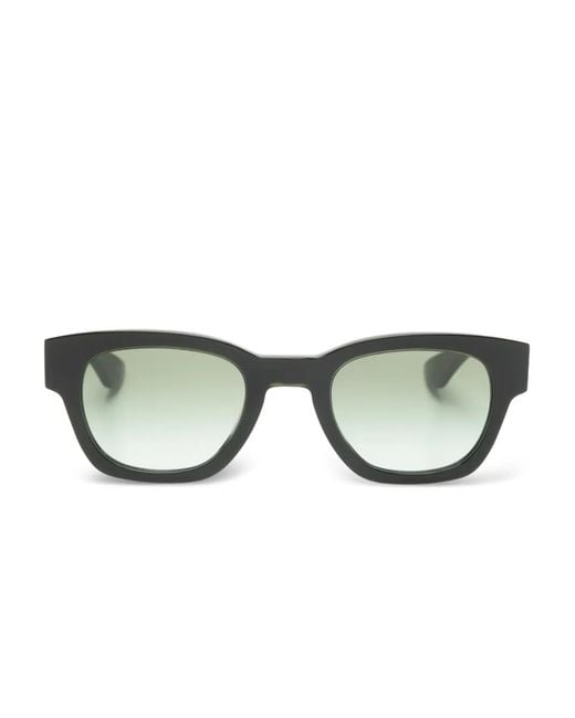 McQueen Green Square-Frame Sunglasses
