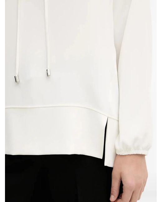 Joseph Ribkoff White Drawstring Hoodie