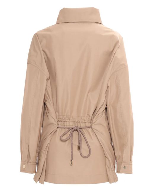Moorer Natural Olinda Drawstring-Waist Jacket