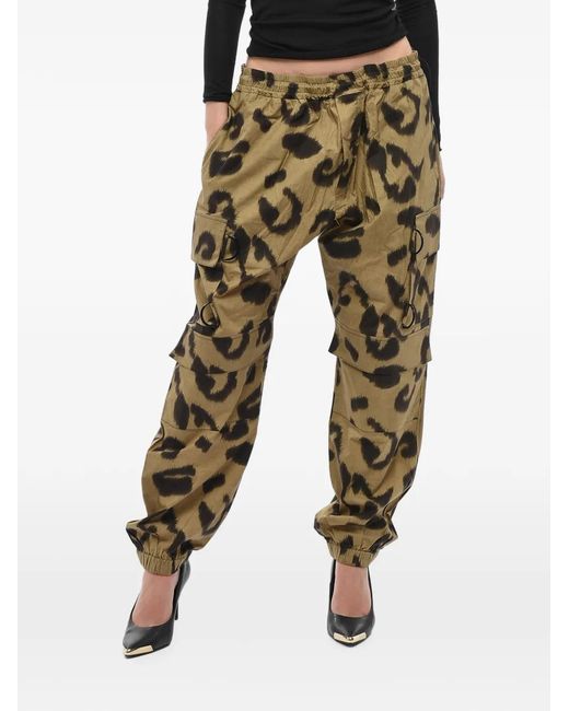 Stella McCartney Natural Taylor Animal-Print Cargo Pants