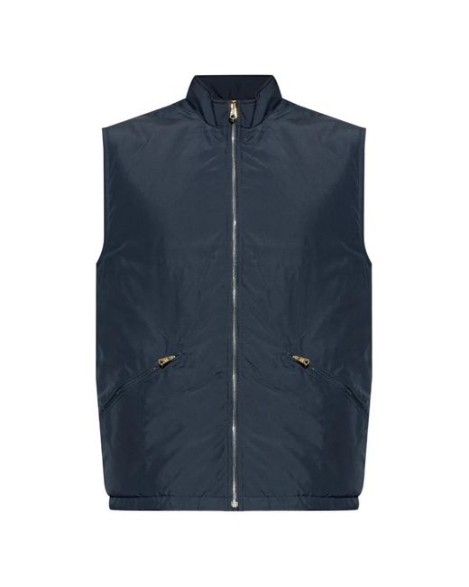 Paul Smith Blue Zip-Up Sleeveless Gilet for men