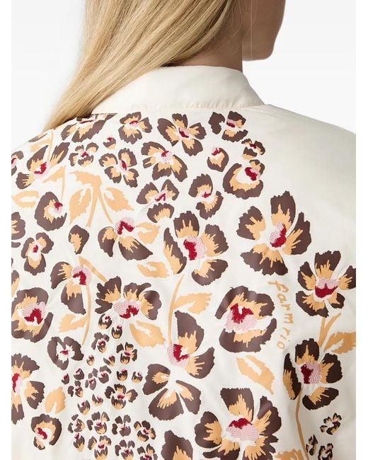 Adidas Blue X Farm Rio Floral-Print Jacket