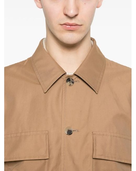 Jacob Cohen Natural Front-Pocket Shirt Jacket for men