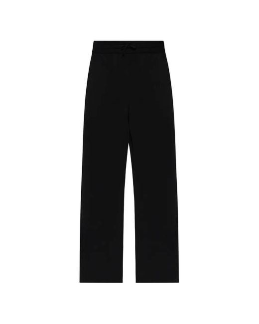 Balmain Black Logo-Embroidered Drawstring Trousers for men