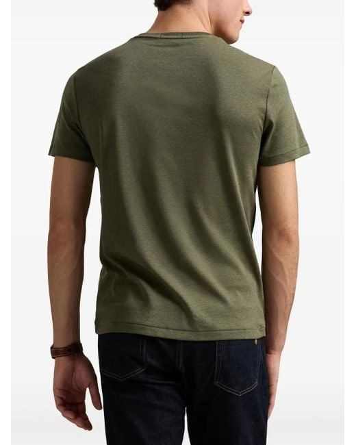 Polo Ralph Lauren Green Polo Pony-Embroidered T-Shirt for men