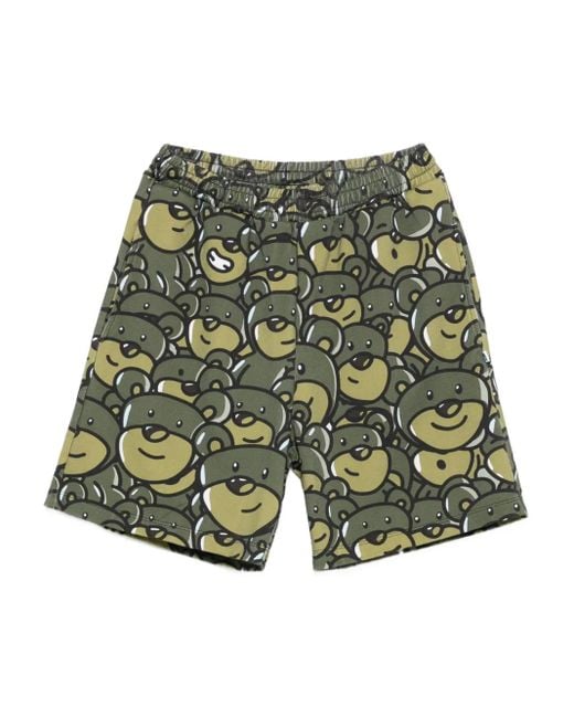 INBETWEENERS Green Printed Shorts