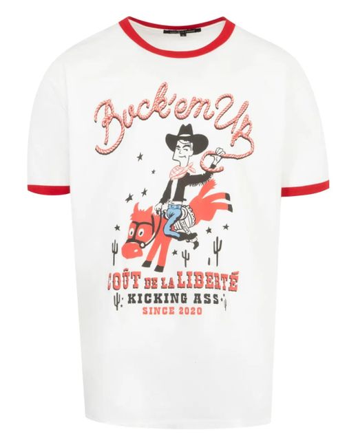 メンズ Cout de la Liberte Freddie Bucke'm Up Tシャツ White
