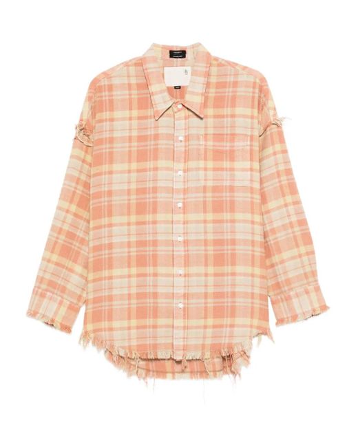 R13 Natural Checked Cotton Shirt