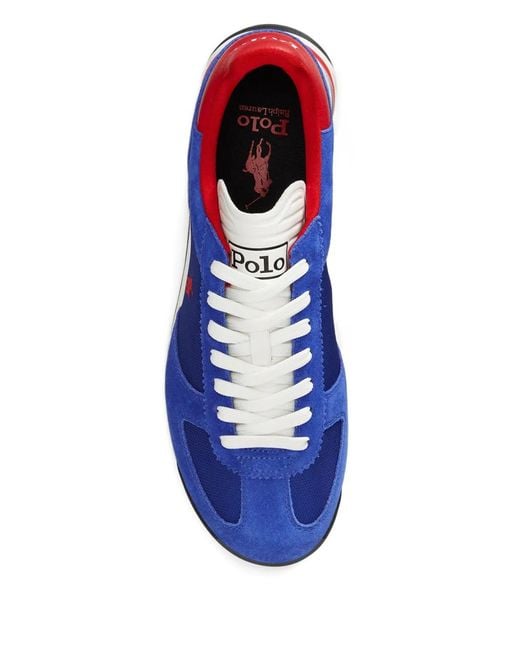 Polo Ralph Lauren Blue Varick Suede Sneakers for men