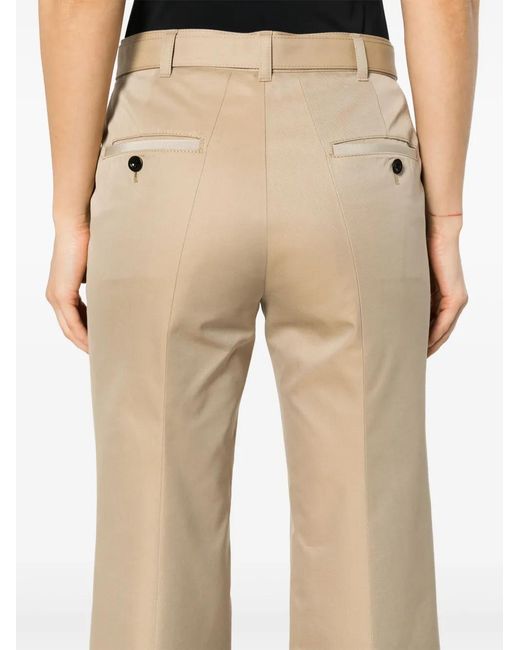 Sacai Flared Broek in het Natural