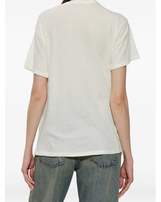 R13 Gray Text-Print T-Shirt