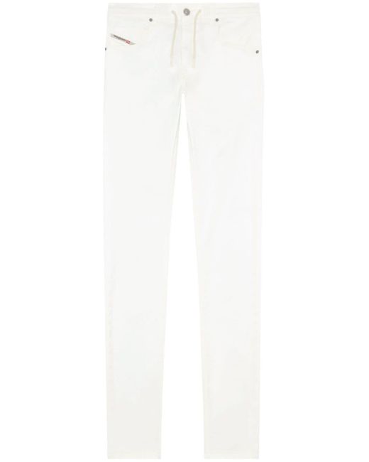 DIESEL White 2030 D-krooley Tapered-leg Jeans for men