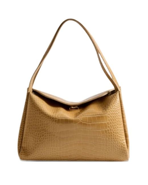 THEMOIRÈ Brown Eudora embossed shoulder bag