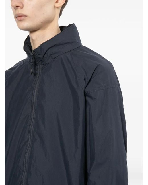 Comme des Garçons Blue High-Neck Raglan-Sleeve Jacket for men