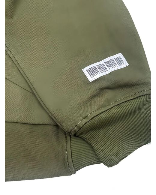 Mostly Heard Rarely Seen Green Cable-Knit Hoodie for men