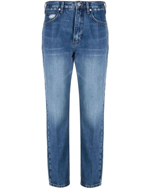 FRAME Denim High 'n' Tight Tapered-leg Jeans in Blue | Lyst