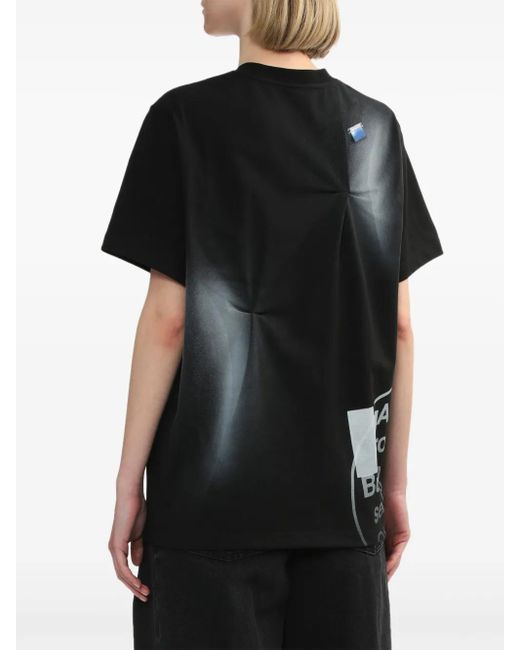 Adererror Black Nowia Spray-Paint T-Shirt