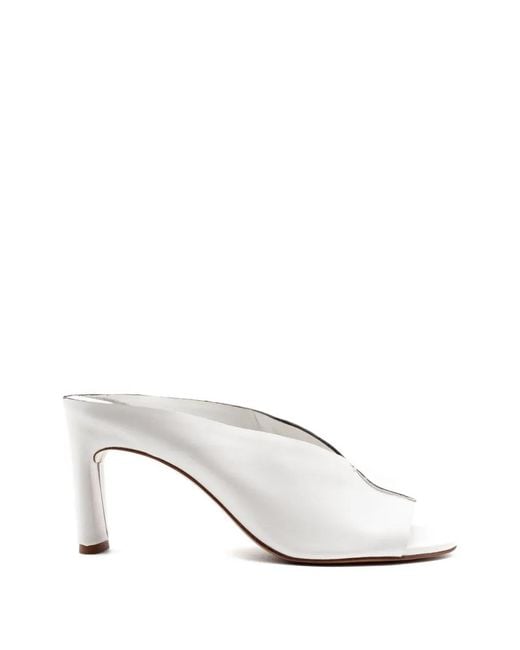 Roberto Del Carlo White Open-Toe Leather Sandals