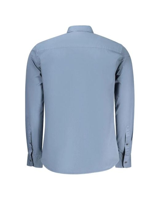 North Sails Blue Button-Down Shirt for men