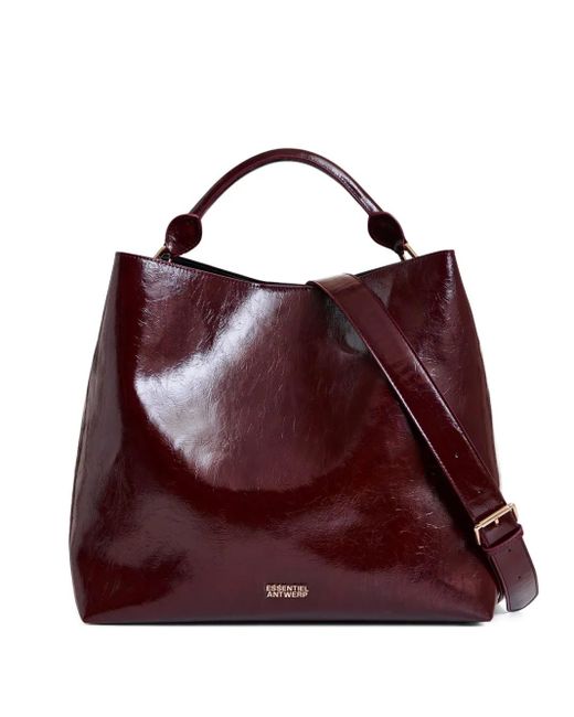 Bolso shopper con asa vuelta Essentiel Antwerp de color Purple