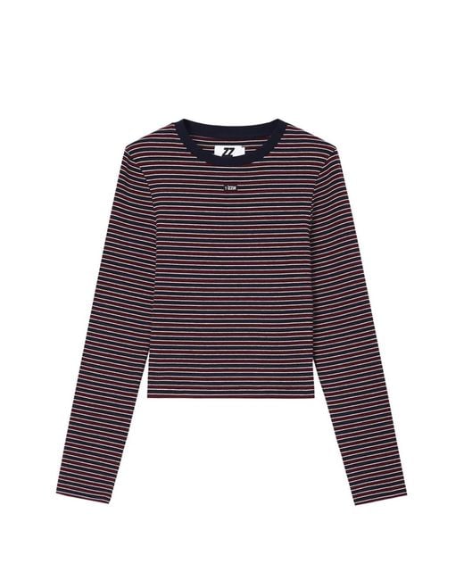 Izzue Purple Striped Long-Sleeve T-Shirt
