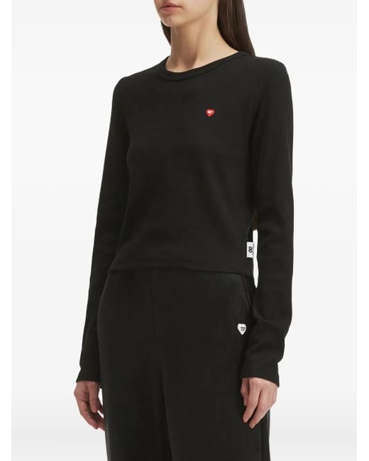 Chocoolate Black Ribbed T-Shirt