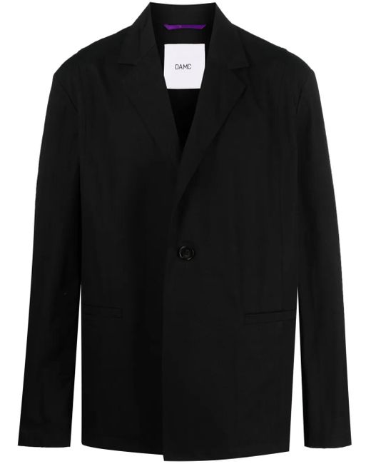 OAMC Black Oversize Cotton Single-Breasted Blazer for men