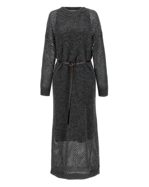 Brunello Cucinelli Dazzling Jurk in het Gray
