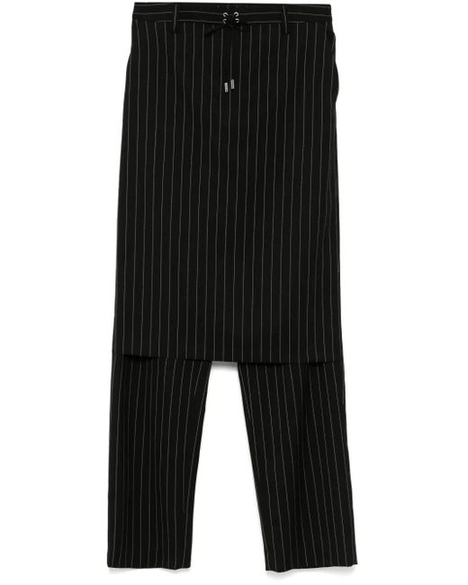 Jean Paul Gaultier Black Lace-Up Suit Skirt Pant