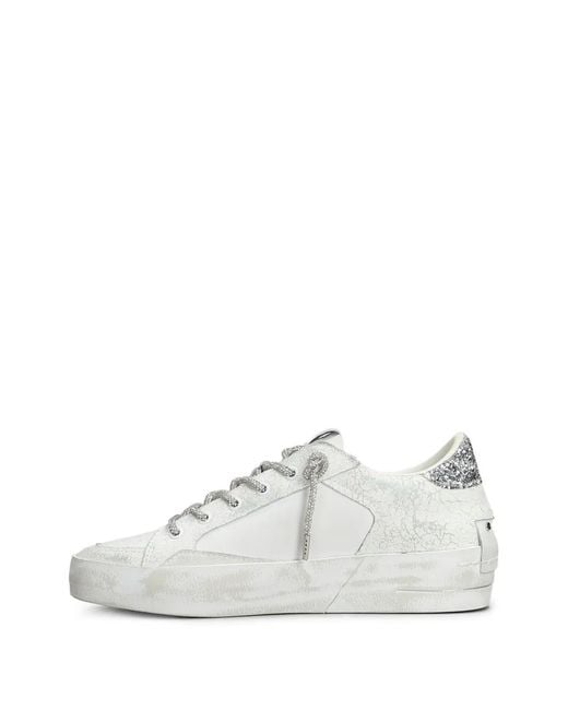 Crime London White Sk8 Deluxe Sneakers