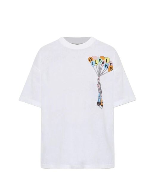 AllSaints White Lofty Etta T-Shirt
