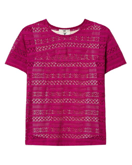 Twinset Pink Knitted T-Shirt