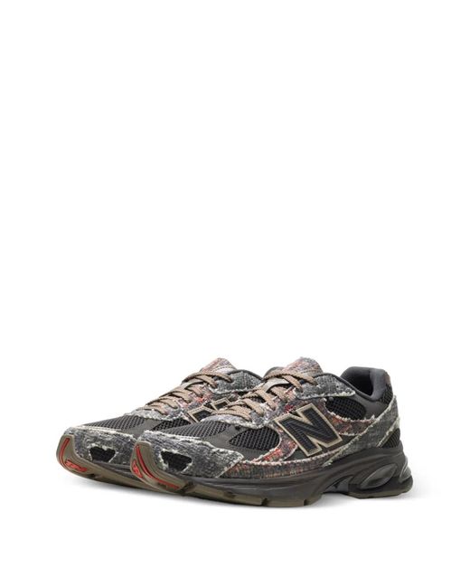New Balance Gray Distressed Effect Low Top Sneakers for men