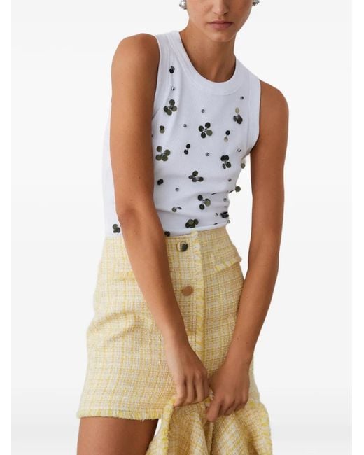 Liu Jo White Top With Appliqués