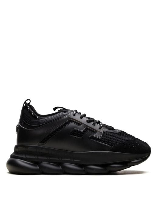 Versace Black Chain Reaction "Triple" Sneakers for men