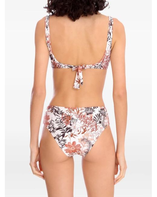 Amir Slama White Floral-Print Bikini